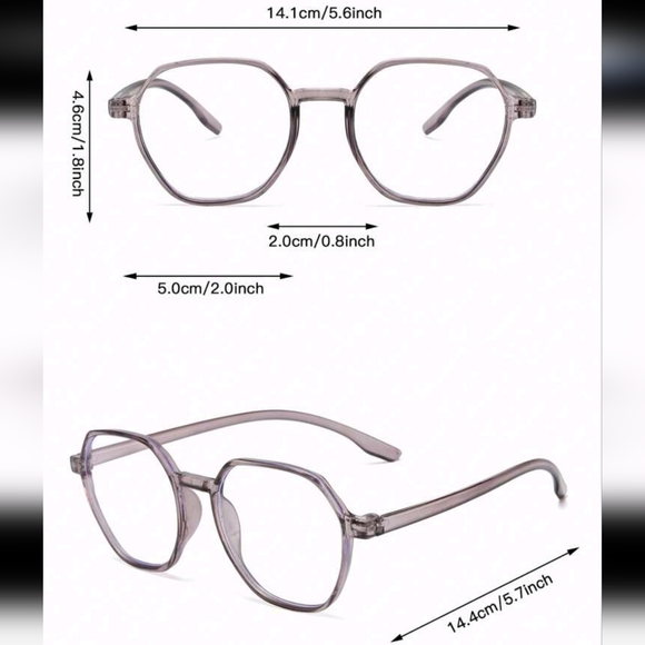 Retro & Minimalist Style Anti-Blue Light Glasses Color Is: Dusty Purple - Picture 4 of 5